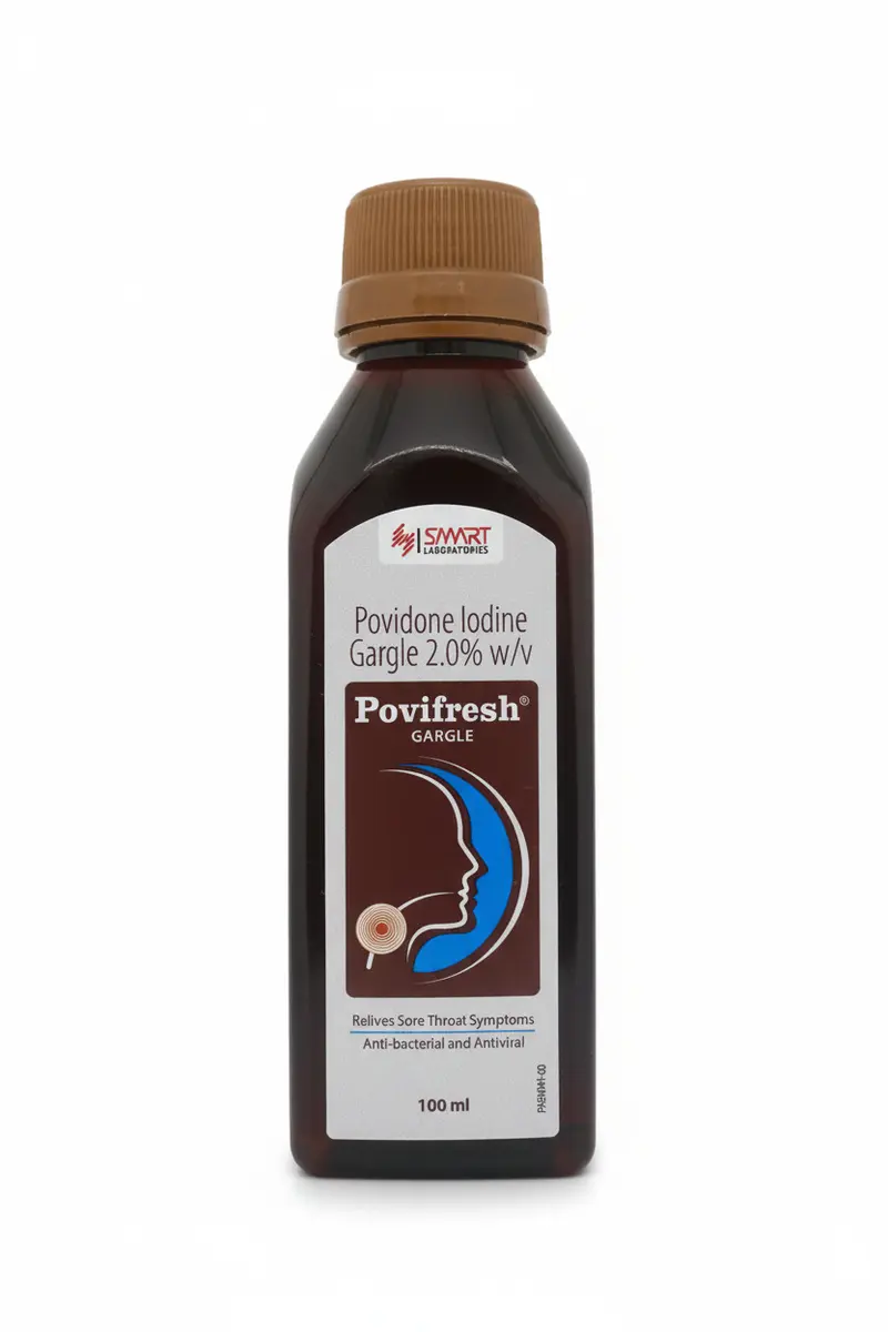 POVIFRESH GARGLE , Povidone iodine 2% mouthwash,