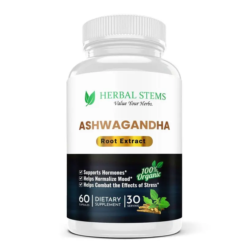 Premium Ashwagandha Root Extract | 60 Vegan Capsules | High-Strength Stress Support
