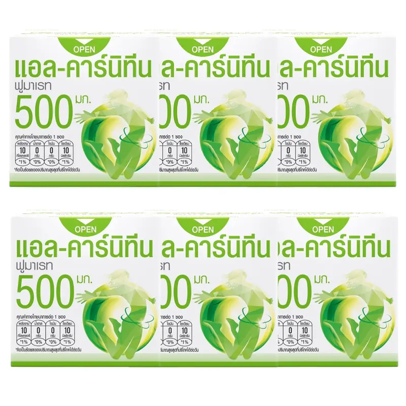 Press & Shake - L-Carnitine Fumarate 500mg. Apple Flavor 21g. (Pack of 6)