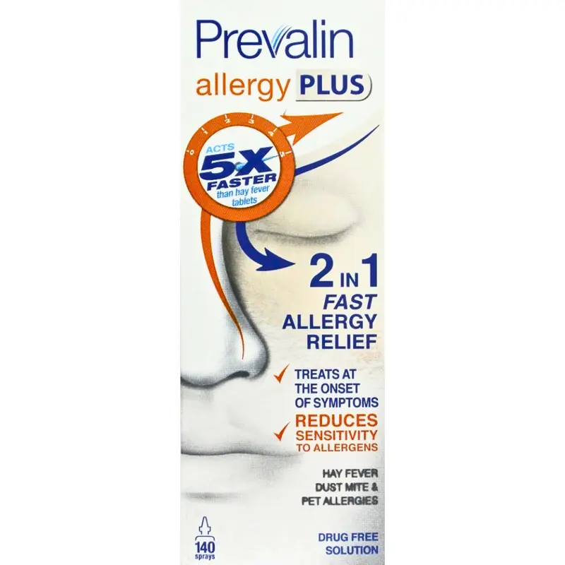 Prevalin Allergy Plus 2-In-1 Fast Allergy Relief Nasal Spray – 20ml