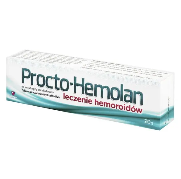 Procto-Hemolan, (50 mg+20 mg)/g, krem doodbytniczy, 20 g