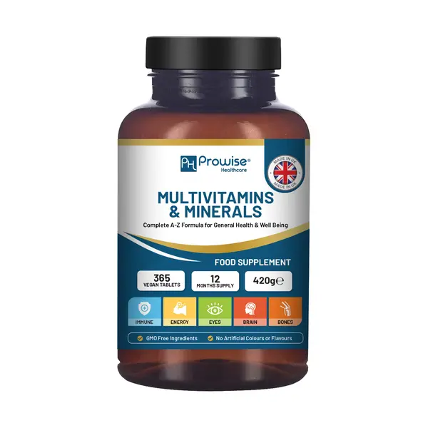 Prowise A-Z Multivitamins & Minerals - 365 Vegan Multivitamin Tablets - 1 Year Supply