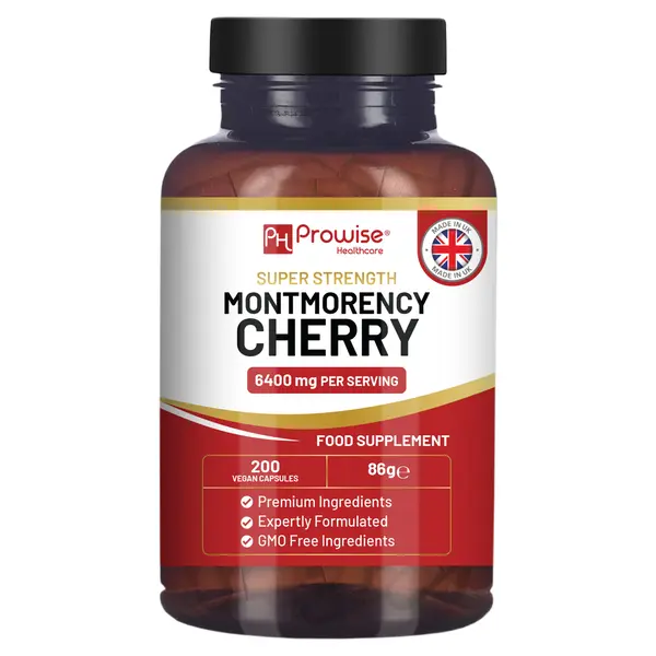 Prowise Montmorency Cherry 6400mg - 200 Tart Cherry Capsules - Natural Tart Cherry Extract Supplement for Men & Women