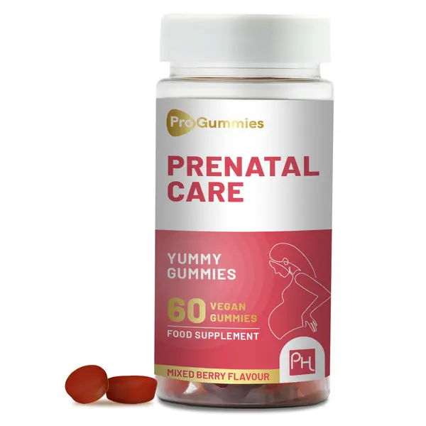 Prowise Prenatal Care Gummies | 60 Vegan Pro Gummies | Yummy Gummies with Essential Prenatal Vitamins & Minerals