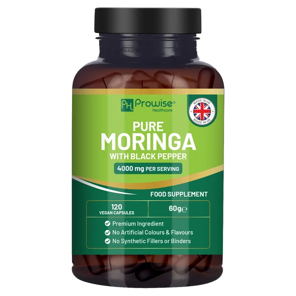 Prowise Pure Moringa 4000mg - 120 Vegan Capsules with Black Pepper