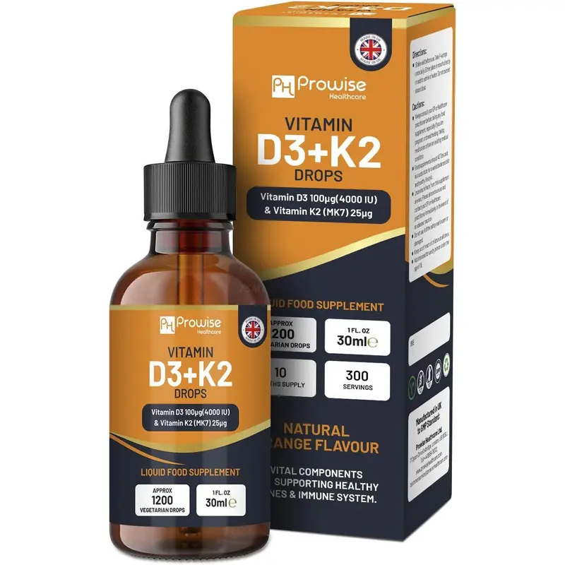 Prowise Vitamin D3 4000iu + K2 MK7 25µg | Orange Drops