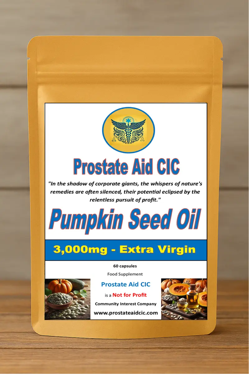 Pumpkin Seed Oil 3000mg | Cold-Pressed | Cucurbita pepo | 60 Capsules