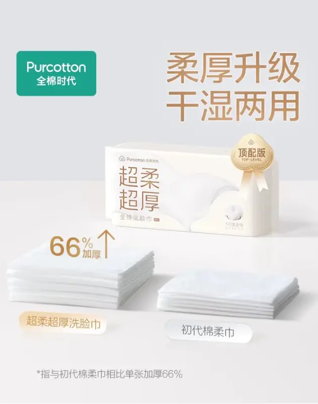 Purcotton Extra Soft Cotton Tissues - 60 or 180 Sheets