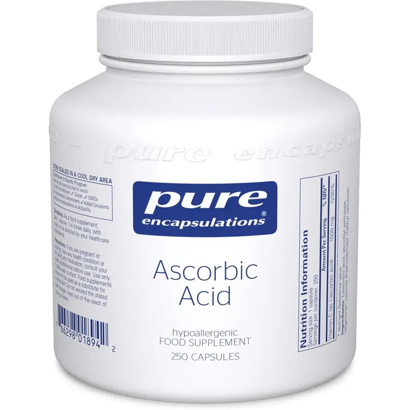 Pure Encapsulations Ascorbic Acid 250 Capsules