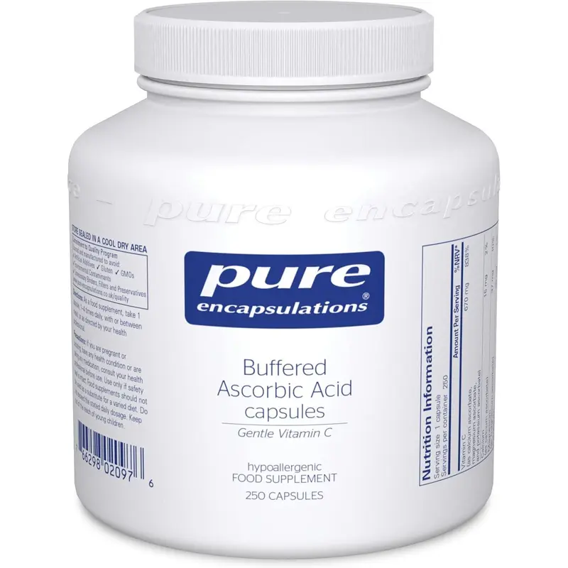 Pure Encapsulations Buffered Ascorbic Acid 250 Capsules