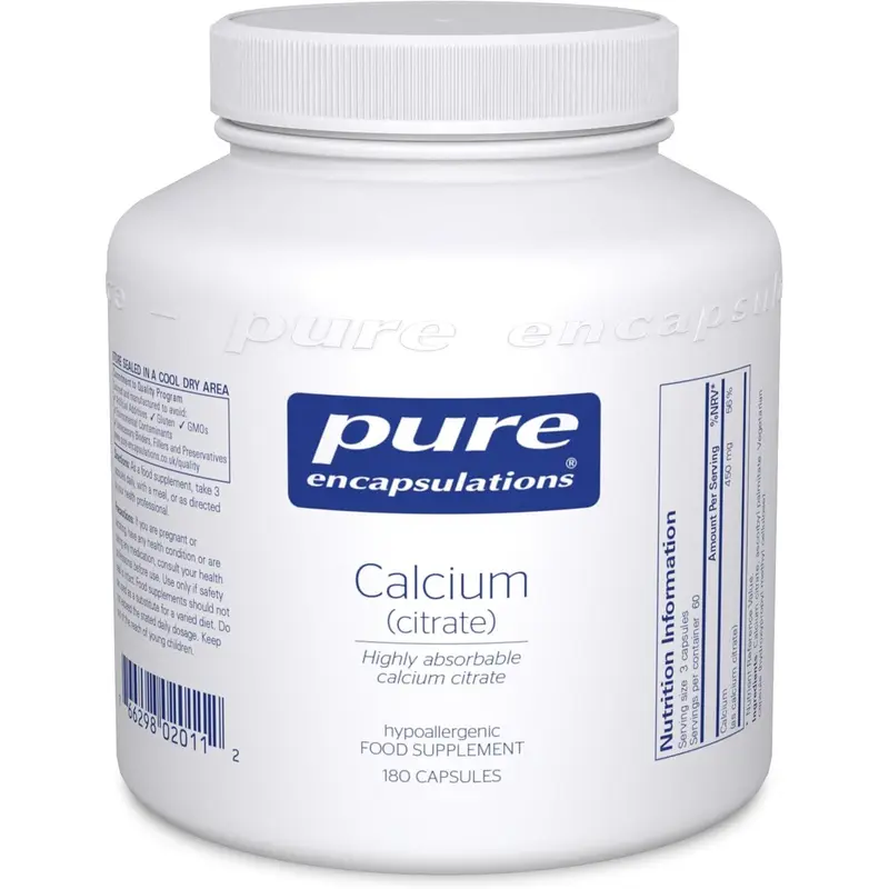 Pure Encapsulations Calcium Citrate 180 Capsules