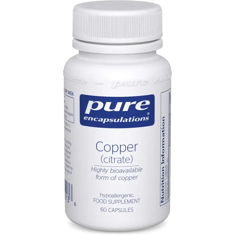 Pure Encapsulations Copper Citrate 60 Capsules