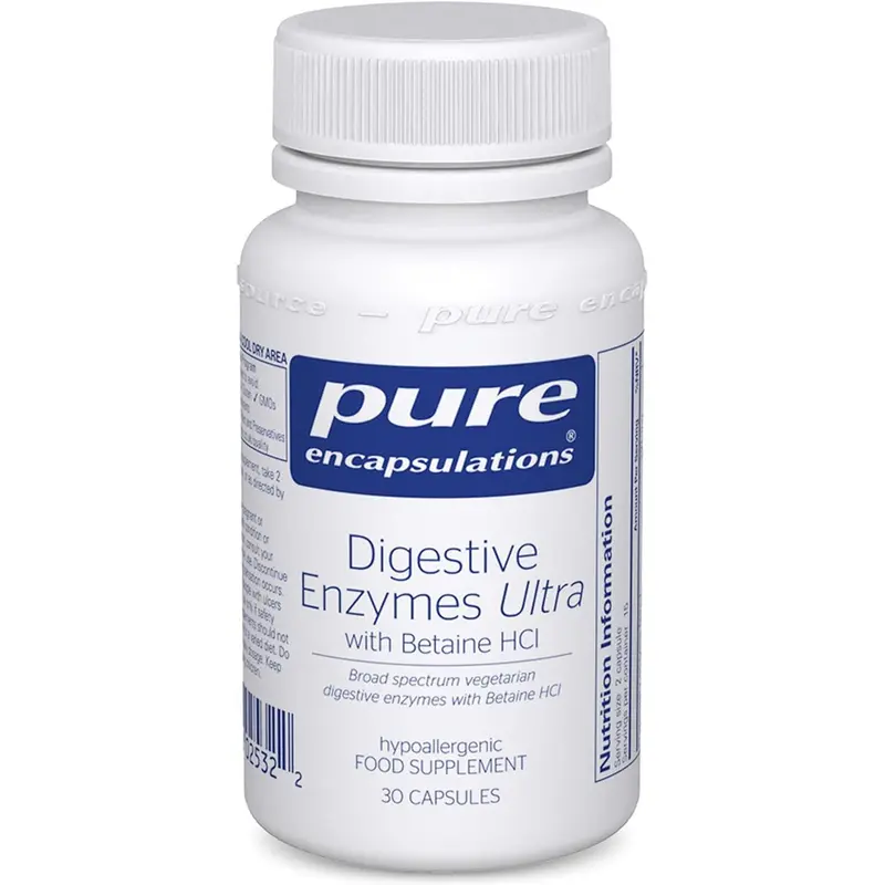 Pure Encapsulations Digestive Enzymes Ultra with Betaine HCl 30 Capsules