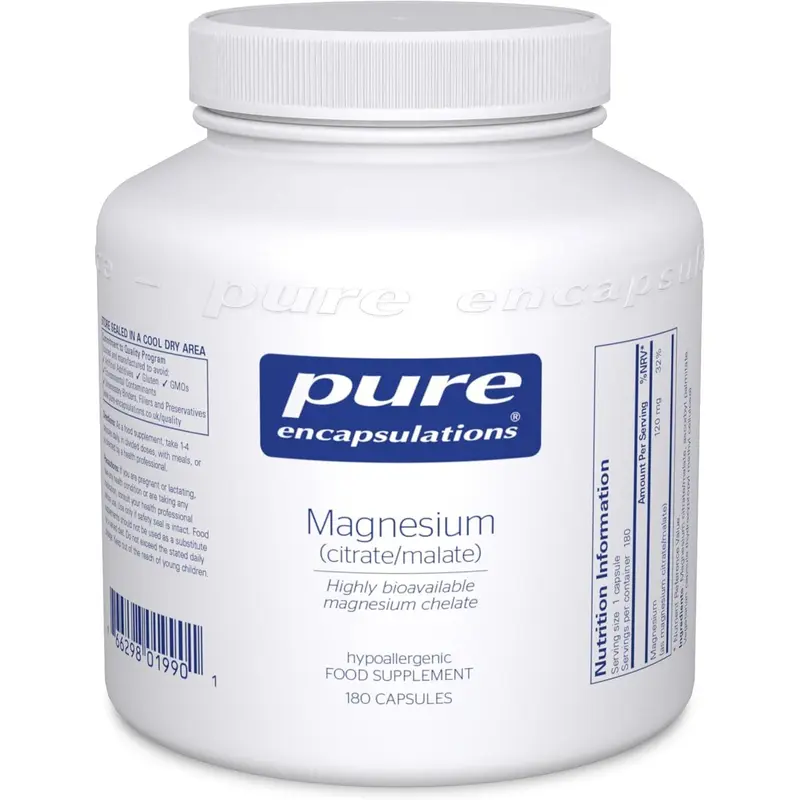 Pure Encapsulations Magnesium Citrate Malate 180 Capsules