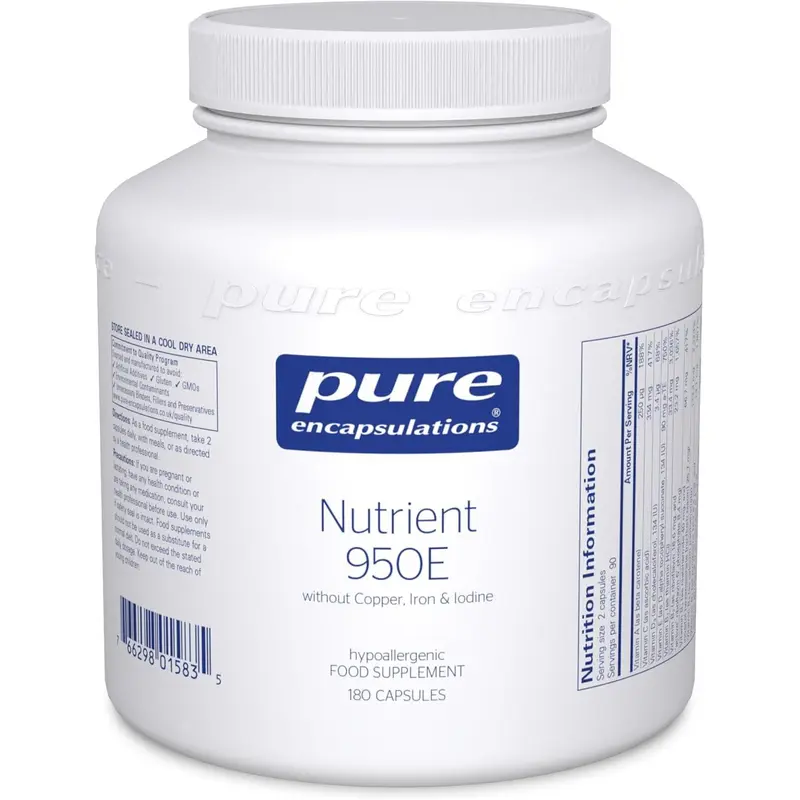 Pure Encapsulations Nutrient 950E (without Cu, Fe and Iodine) 180 Capsules