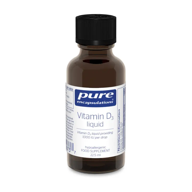 Pure Encapsulations Vitamin D3 Liquid Drops - Hypoallergenic, 22.5ml (0.75 fl oz)