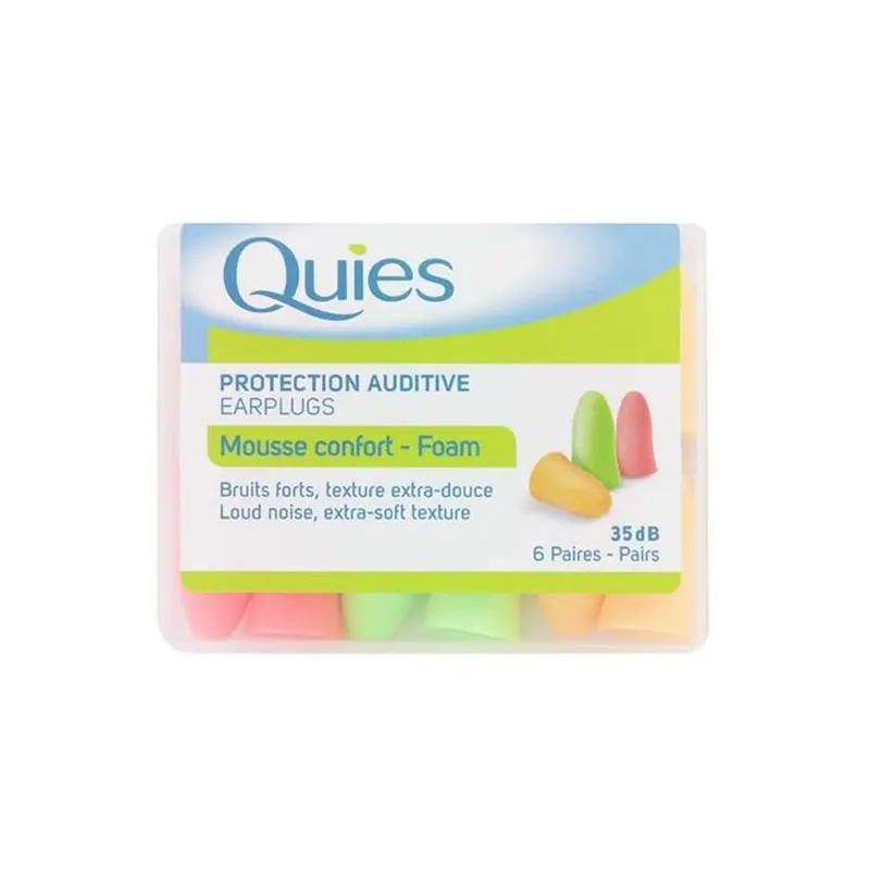 Quies Bright Foam Earplugs 6 Pairs