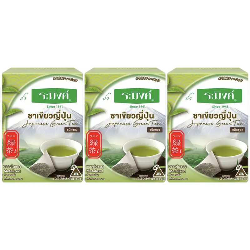 Raming - Jasmine Green Tea 1.8g. (10 Sachets x 3 Boxes)