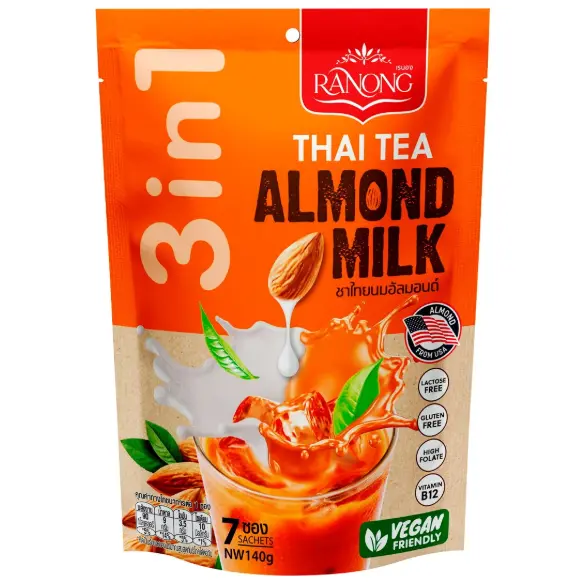 Ranong - Thai Tea with Almond Milk 3in1 140g. (7 x 20g. Sachets)