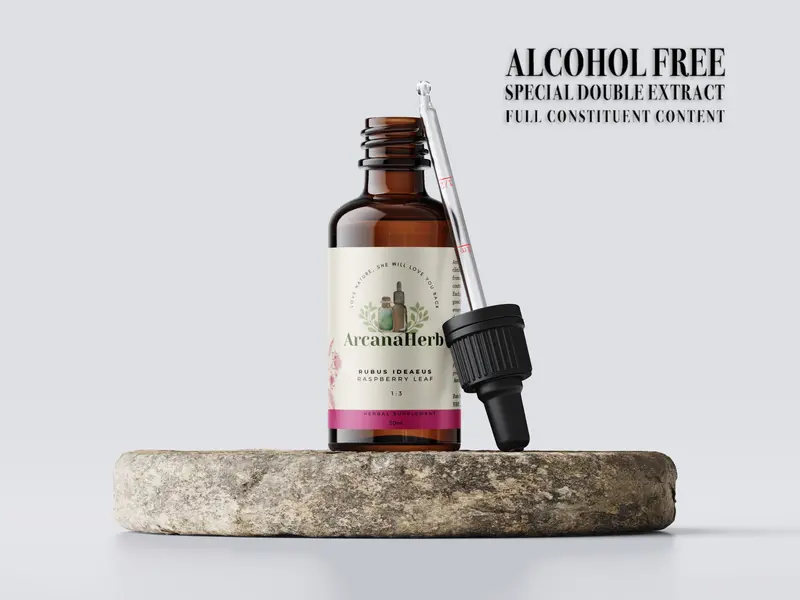 Raspberry leaf Alcohol Free Tincture , Rubus Idaeus 1