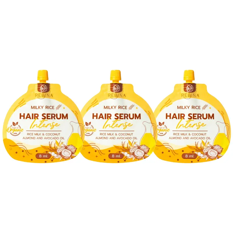Rebina - Milky Rice Hair Intense Serum 8ml. (Pack of 3)