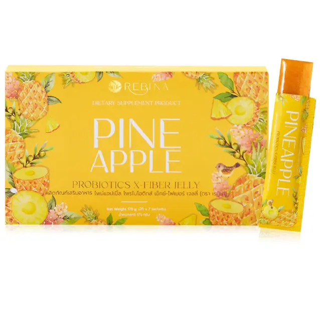 Rebina - Pineapple Probiotics X Fiber Jelly 25g. (7 Sachets)