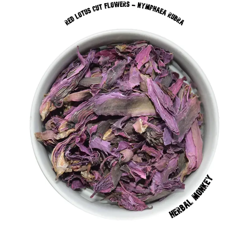 Red Lotus Flowers – Nymphaea rubra | Cut or Finely Chopped for Ceremonial Use