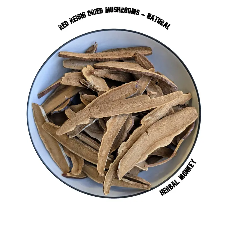 Red Reishi Dried Sliced Mushrooms & Powder | Premium Botanical