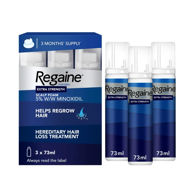 Regaine for Men Extra Strength - 3 Months Supply (Pack of 73ML x 3) (N)