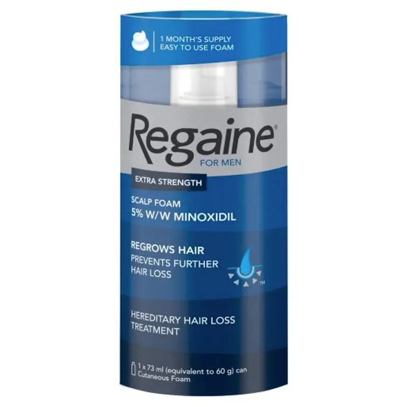 Regaine for Men Extra Strength Scalp Foam 5% w/w Cutaneous Foam - 73ml