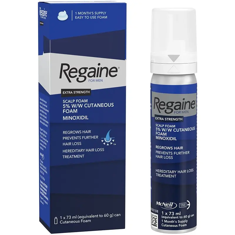 Regaine for Men Extra Strength Scalp Foam 5% w/w Cutaneous Foam