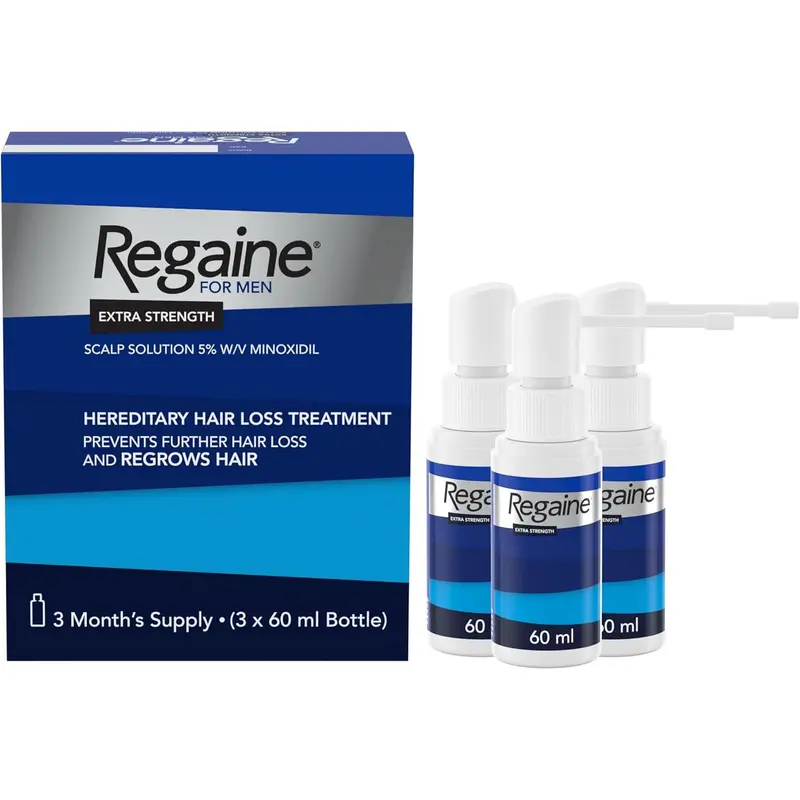 Regaine for Men Extra Strength Scalp Solution 5% 3 x 60ml