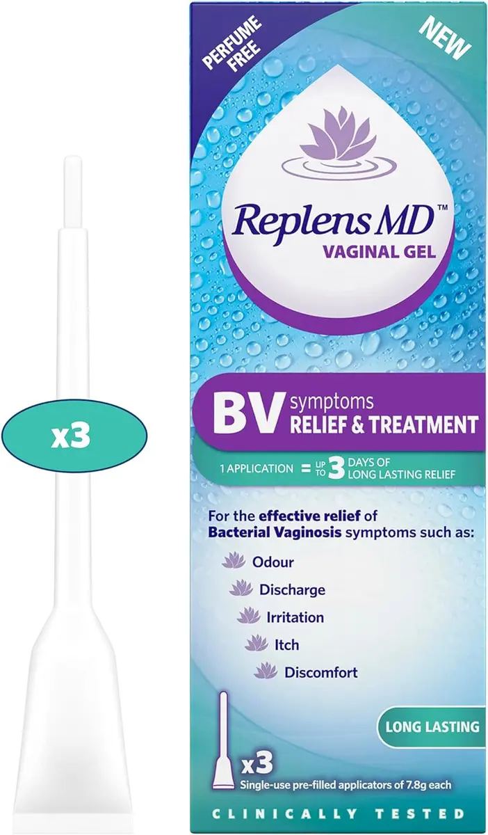 Replens BV Symptoms Relief & Treatment Vaginal Gel - x3