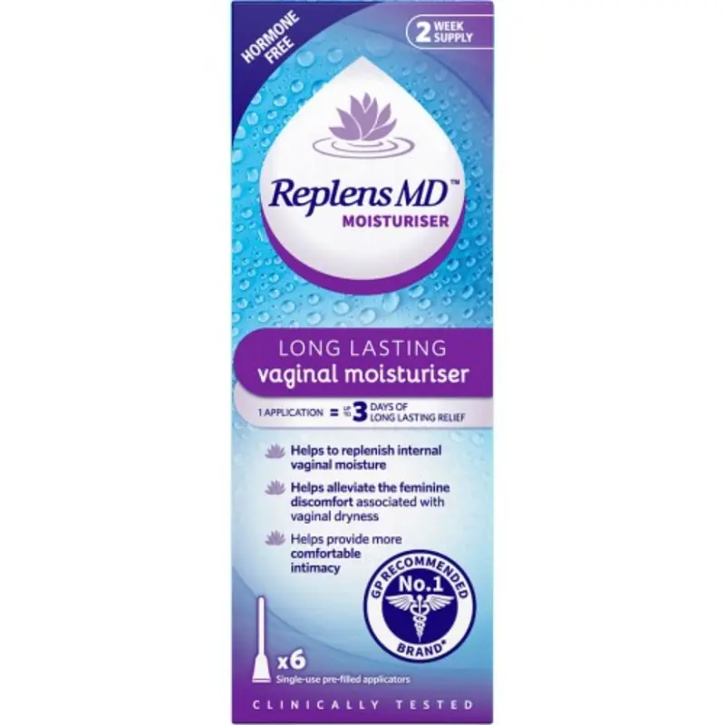 Replens Long Lasting Vaginal Moisturiser Pre-Filled 6 Applicators