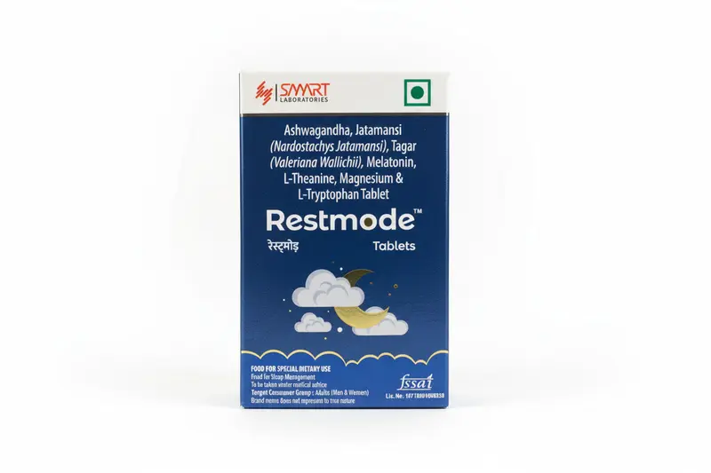Restmode Tablets 30s | Melatonin, L-Theanine & Herbal Sleep Support