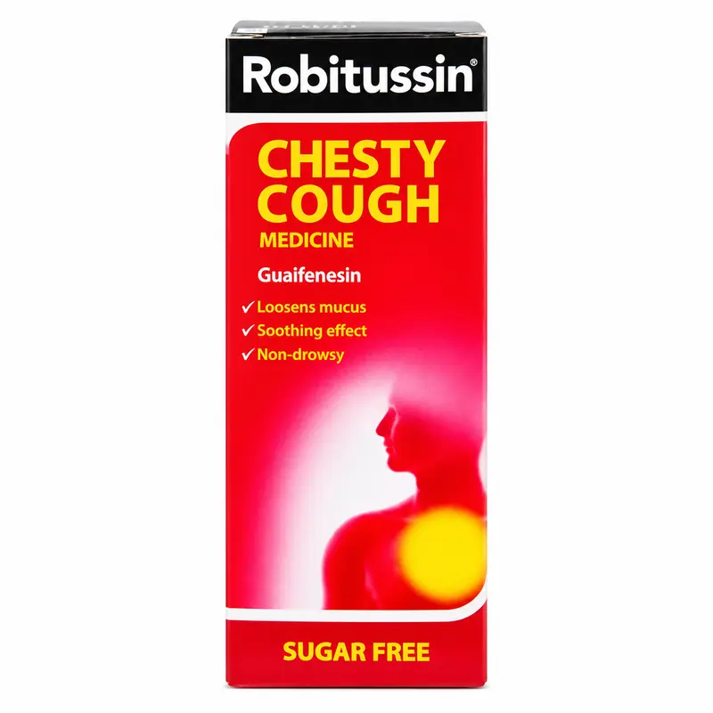 Robitussin Chesty Cough Medicine 100ml – Guaifenesin Sugar Free