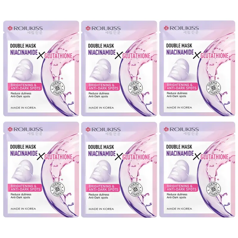 Rojukiss - Double Mask Niacinamide Glutathione 25ml. (Pack of 6)