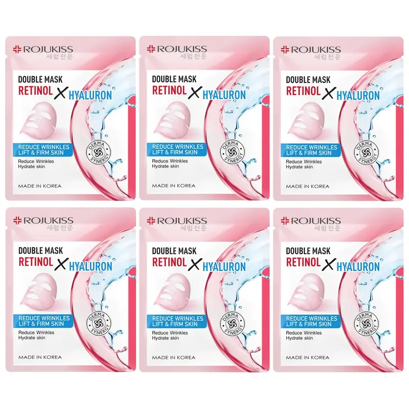 Rojukiss - Double Mask Retinol Hyaluron 25ml. (Pack of 6)