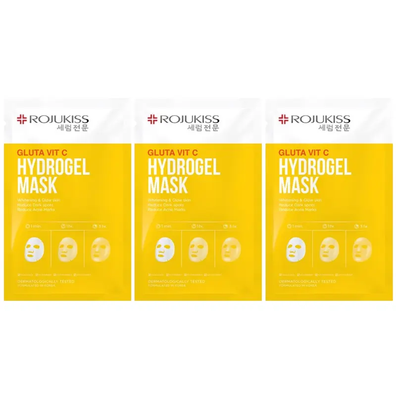 Rojukiss - Gluta Vit C Hydrogel Mask (Pack of 3)