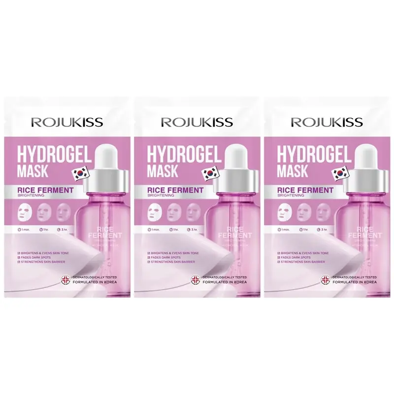 Rojukiss - Hydrogel Mask Rice Ferment Brightening (Pack of 3)