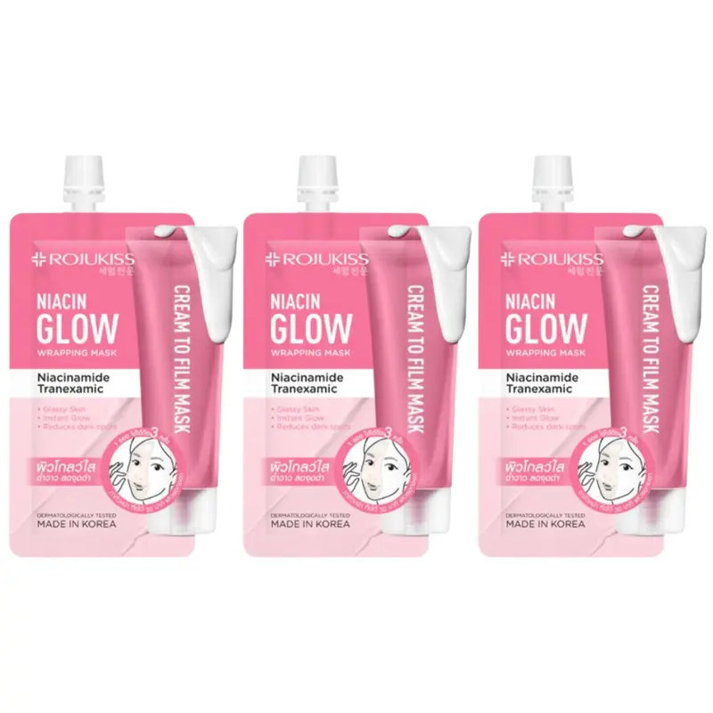 Rojukiss - Niacin Glow Wrapping Mask 10ml. (Pack of 3)