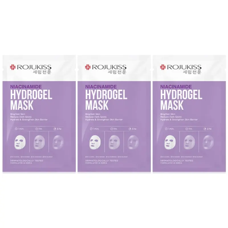 Rojukiss - Niacinamide Hydrogel Mask 33g. (Pack of 3)
