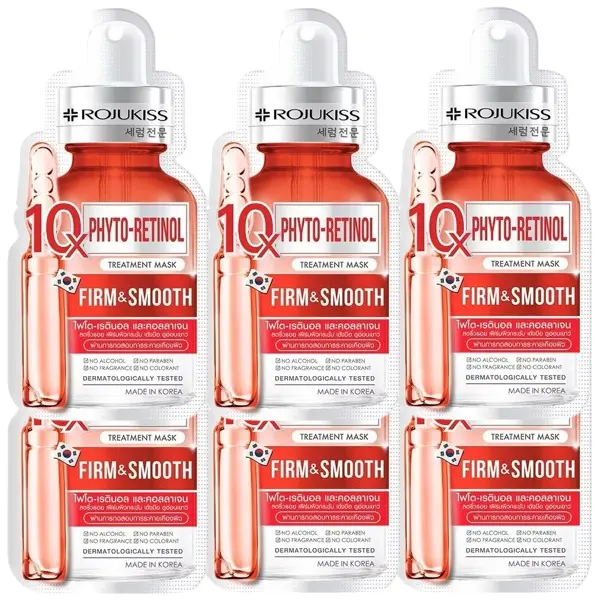 Rojukiss - Phyto-Retinol 10X Firm & Smooth Treatment Mask (Pack of 6)
