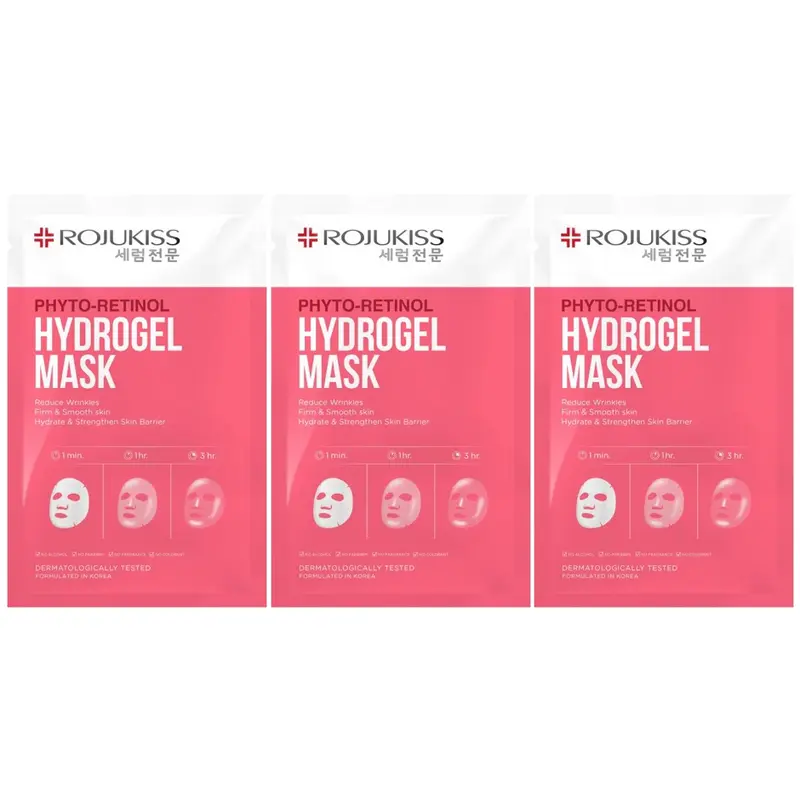 Rojukiss - Phyto-Retinol Hydrogel Mask (Pack of 3)