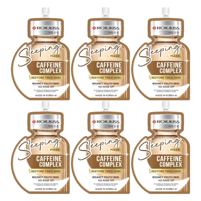 Rojukiss - Sleeping Mask Caffeine Complex 20ml. (Pack of 6)