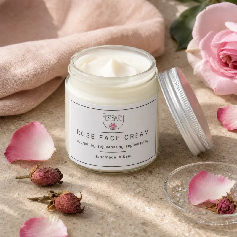 Rose Face Cream with Rosehip Oil & Rose Water