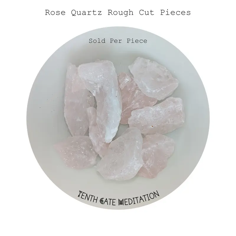 Rose Quartz Crystal | Rough Cut Stones| Loving Energy Infused within a Crystal Grid