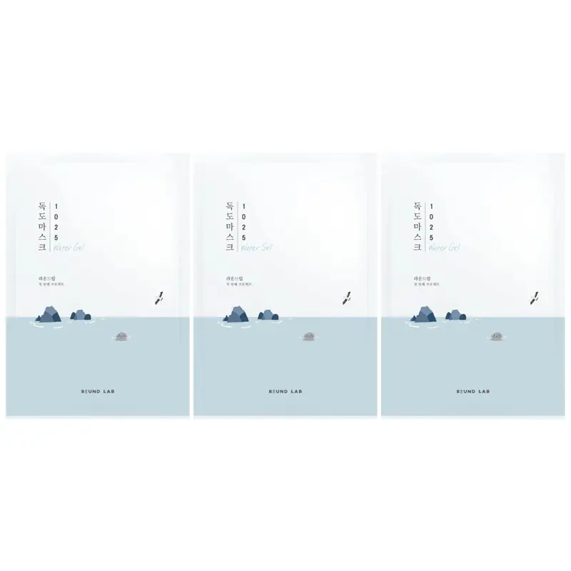Round Lab - 1025 Dokdo Hydrating Water Gel Mask 30ml. (Pack of 3)