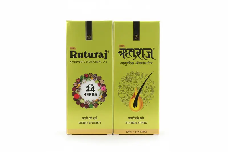 Ruturaj Ayurvedic Hair Oil | 24 Herb Scalp & Hair Nourishing Oil | Traditional Herbal Blend