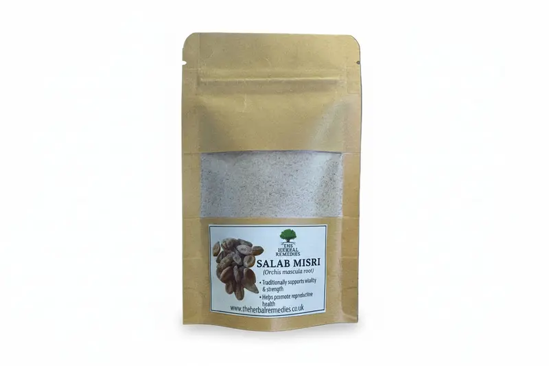 saleb misree Salep Orchid powder, Orchis dactylorhiza / Orchis mascula